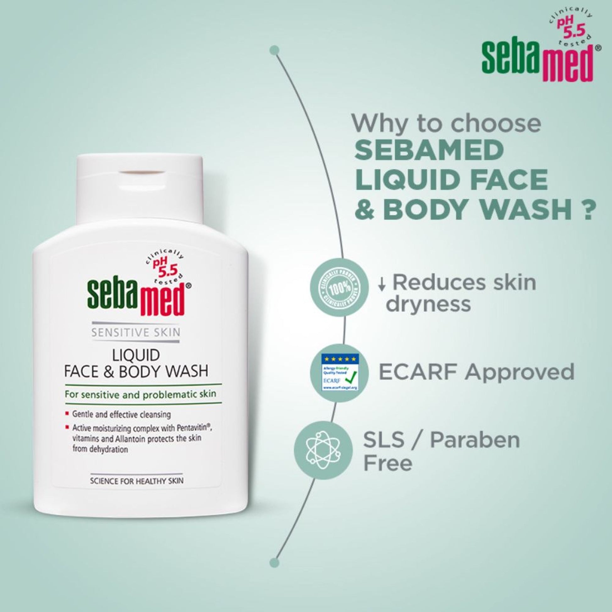 Sebamed Liquid Face and Body Wash - For all skin types