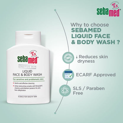 Sebamed Liquid Face and Body Wash - For all skin types