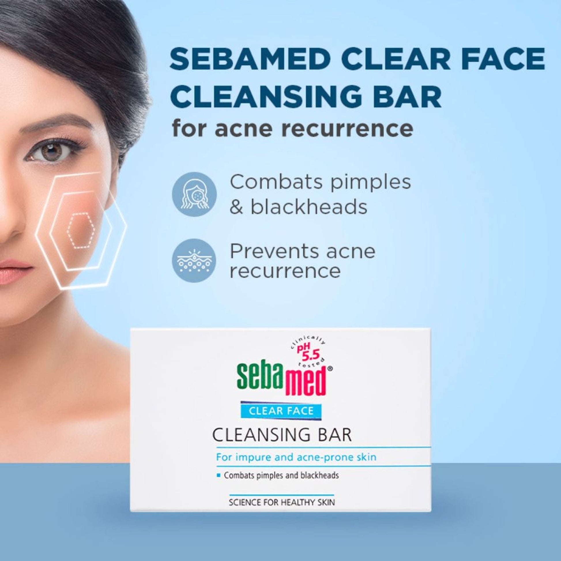 Sebamed Clear Face Cleansing Bar - For impure and oily skin