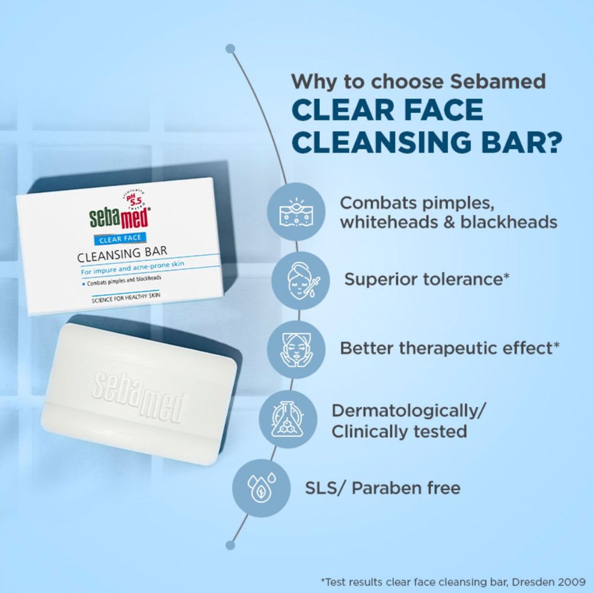 Sebamed Clear Face Cleansing Bar - For impure and oily skin