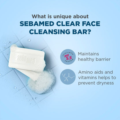 Sebamed Clear Face Cleansing Bar - For impure and oily skin