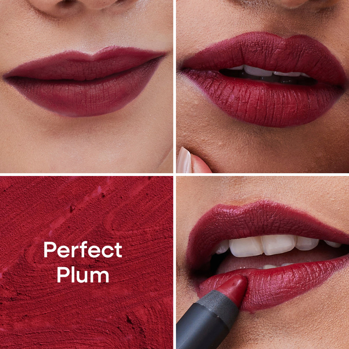 Nykaa Matte-illicious Transferproof Lip Crayon Lipstick with Free Sharpener - Perfect Plum 02