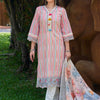 Dhiyona IE White Striped Thread Work Pure Cotton Kurta with Trousers & Dupatta