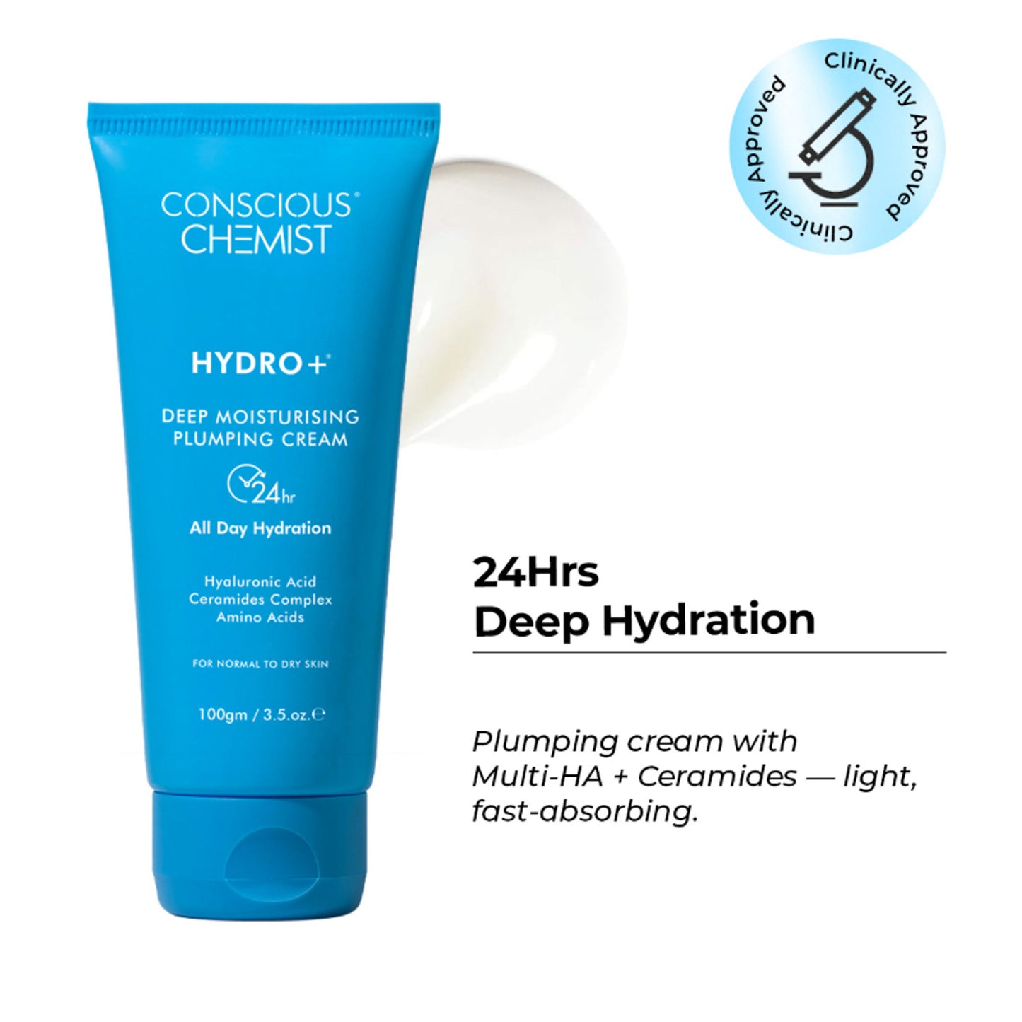 Conscious Chemist Hyaluronic Acid Lightweight Gel Moisturizer For Intense Hydration
