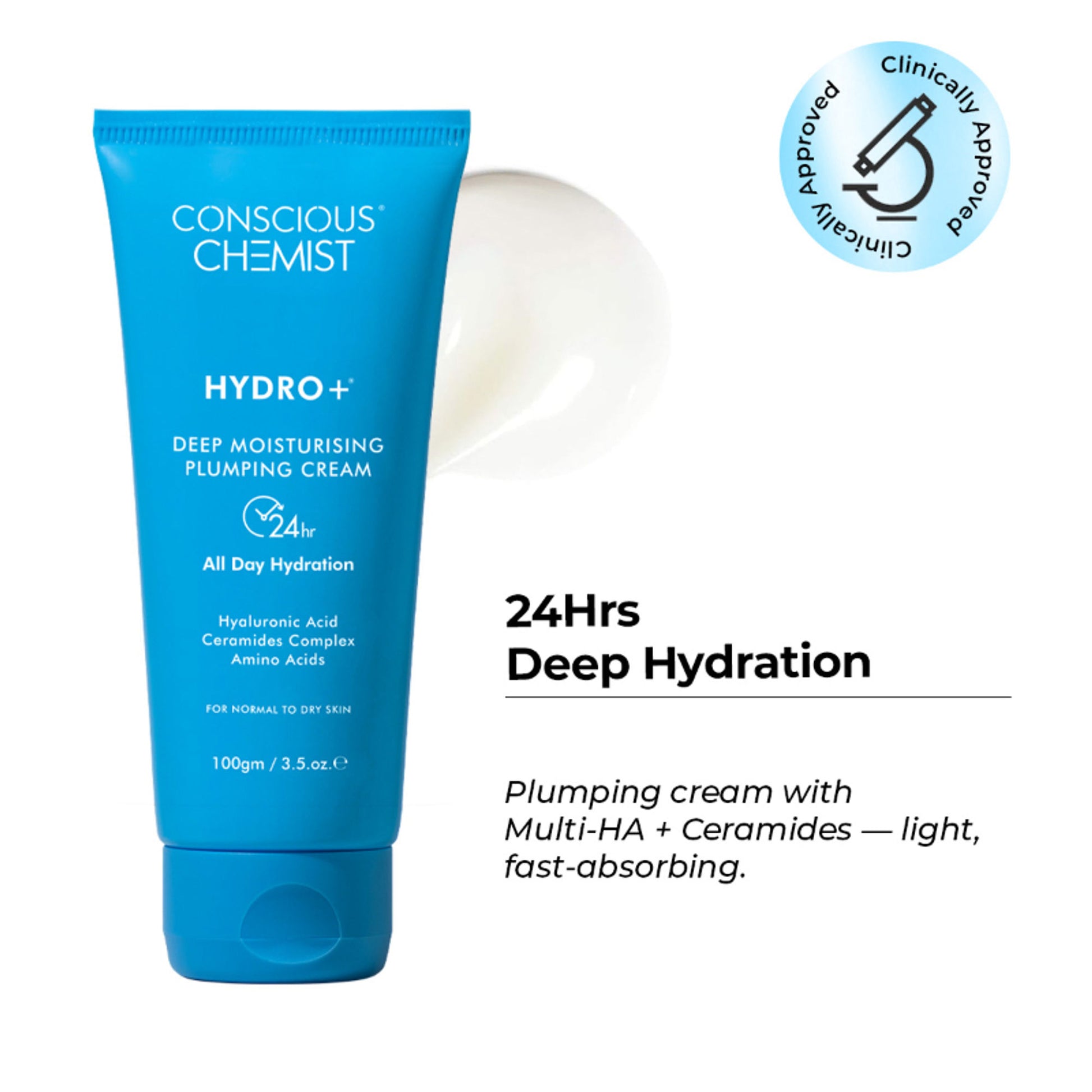 Conscious Chemist Hyaluronic Acid Lightweight Gel Moisturizer For Intense Hydration
