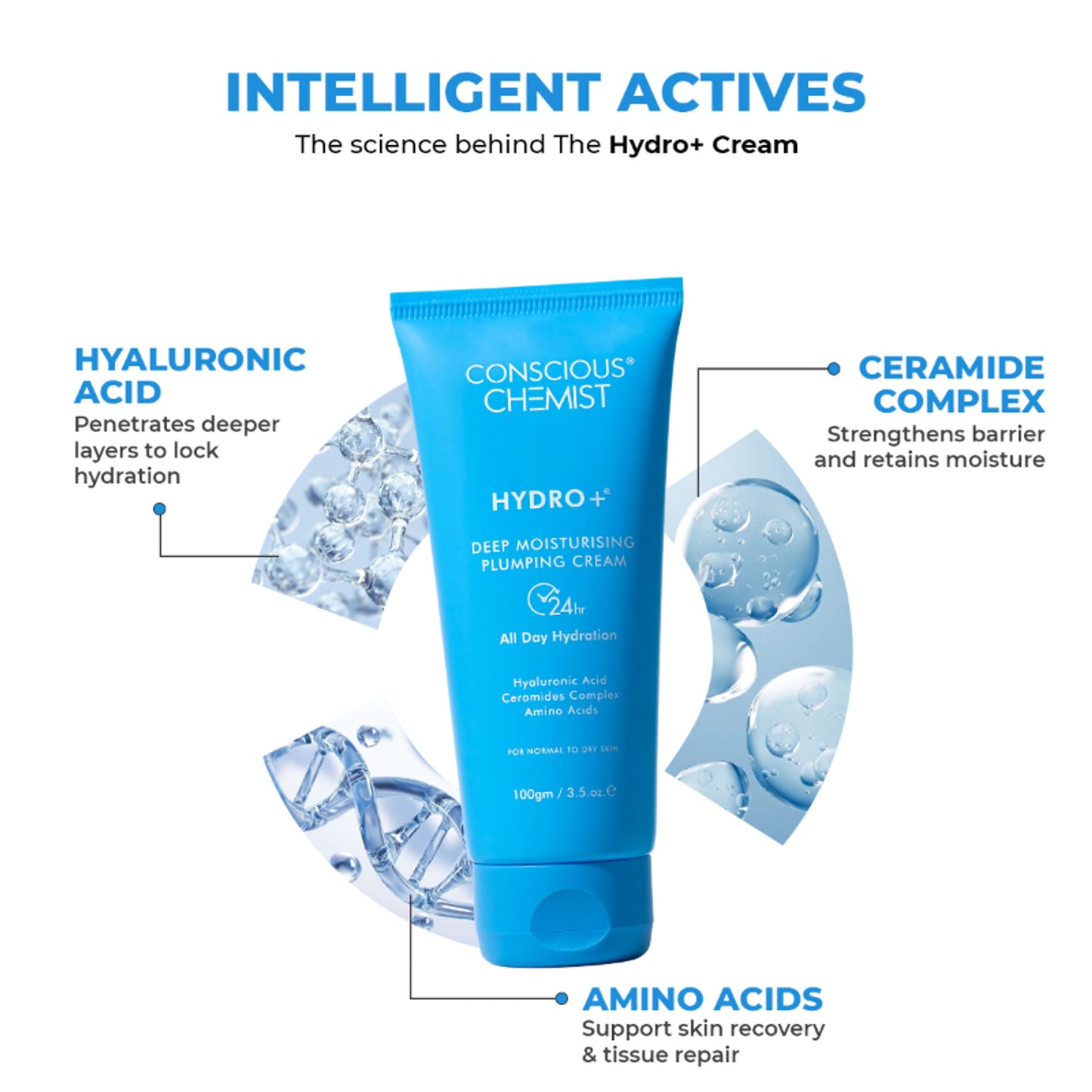 Conscious Chemist Hyaluronic Acid Lightweight Gel Moisturizer For Intense Hydration