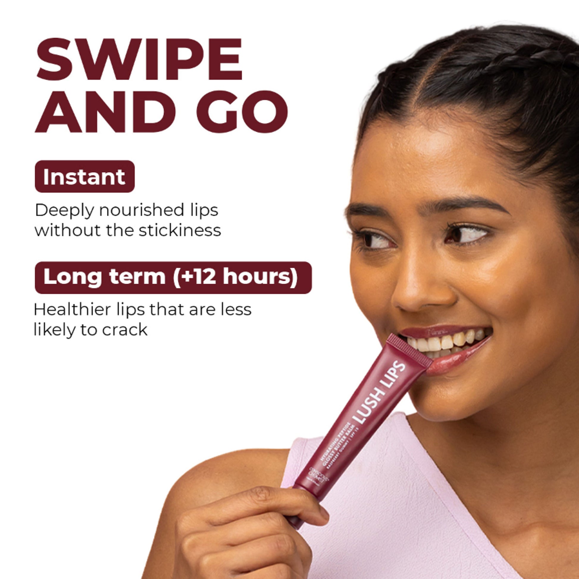 Conscious Chemist Multi Peptide & Shea Butter Lip Balm with SPF15 - Raspberry Gummy