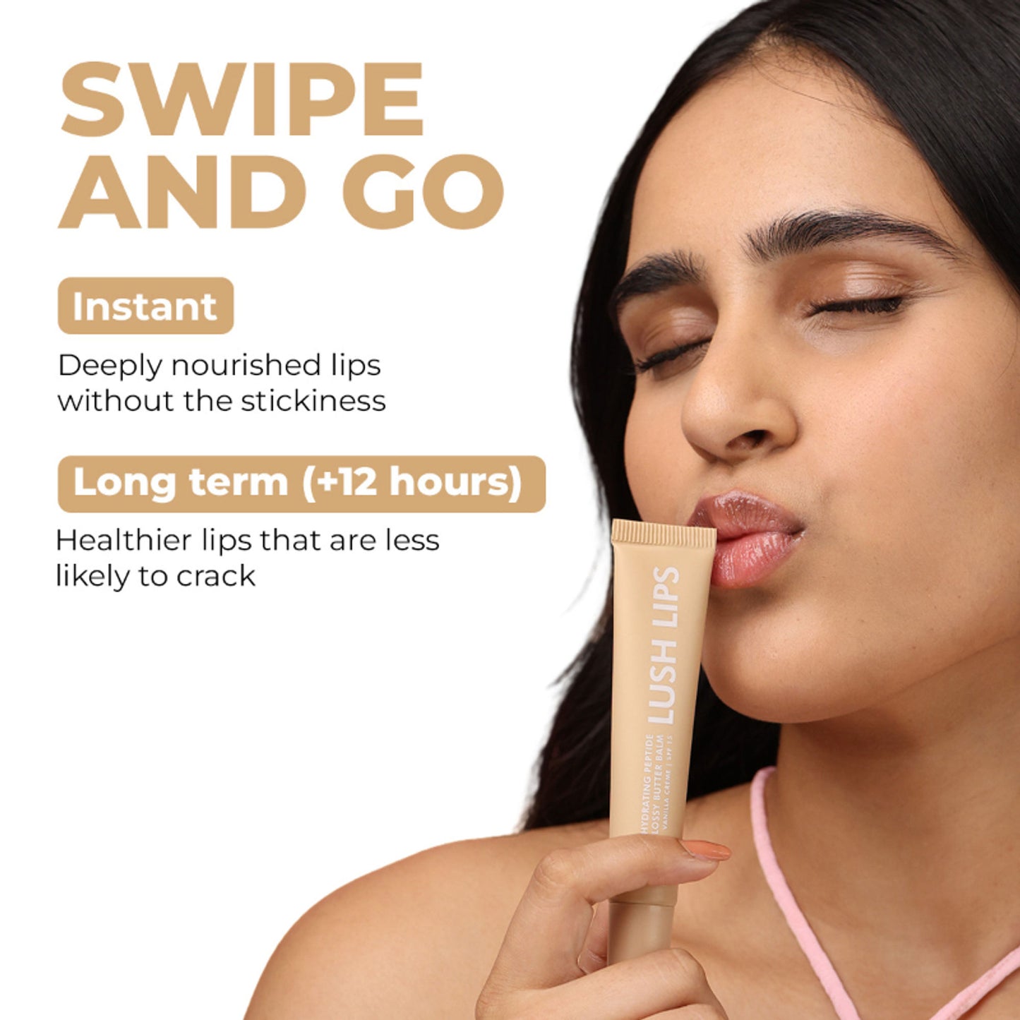 Conscious Chemist Multi Peptide & Shea Butter Lip Balm with SPF15 - Vanilla Creme
