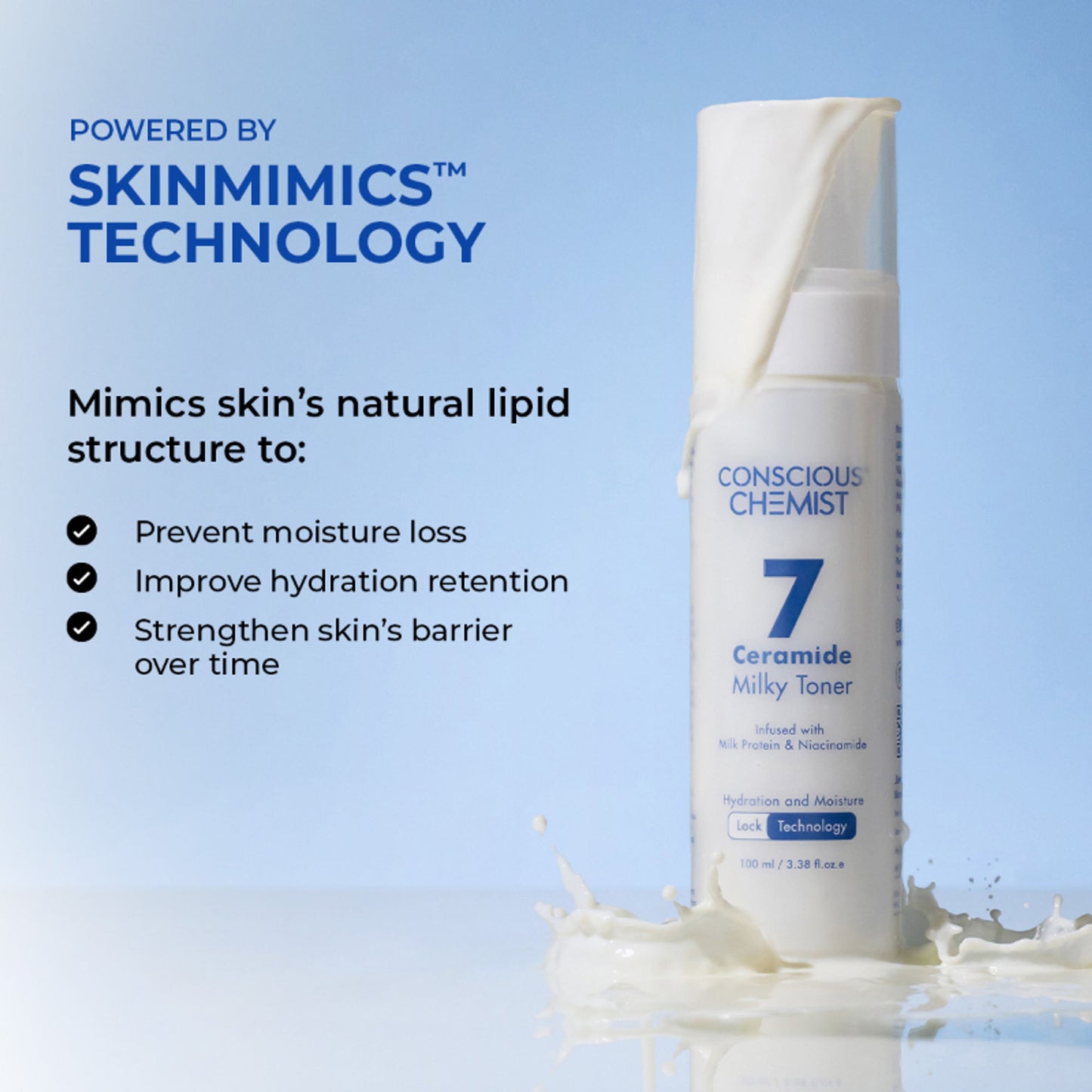 Conscious Chemist 7 Ceramide Infused Milky Toner With Milk Protein & Niacinamide