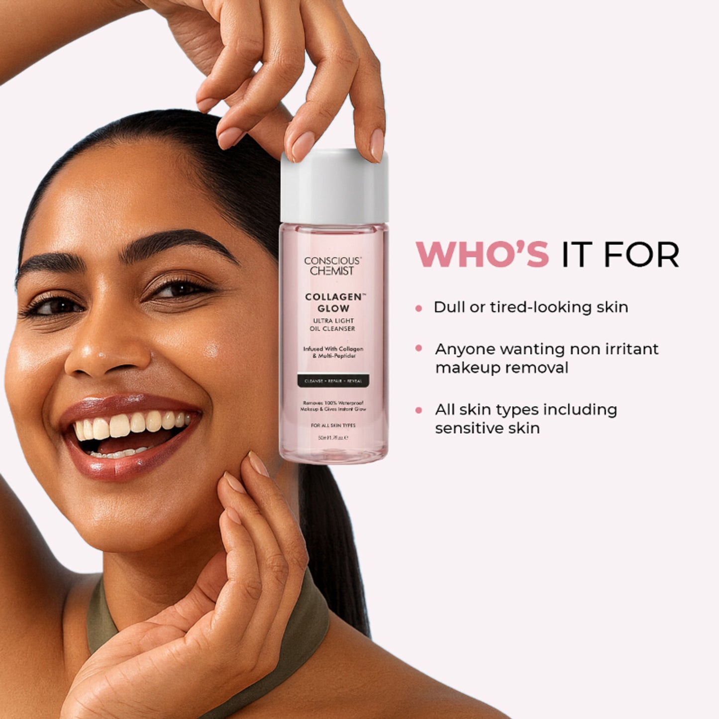 Conscious Chemist Collagen Glow Ultra Light Oil Cleanser