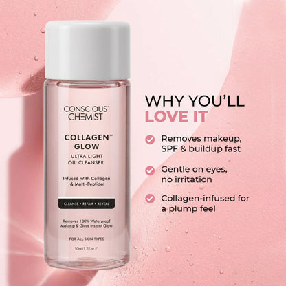 Conscious Chemist Collagen Glow Ultra Light Oil Cleanser
