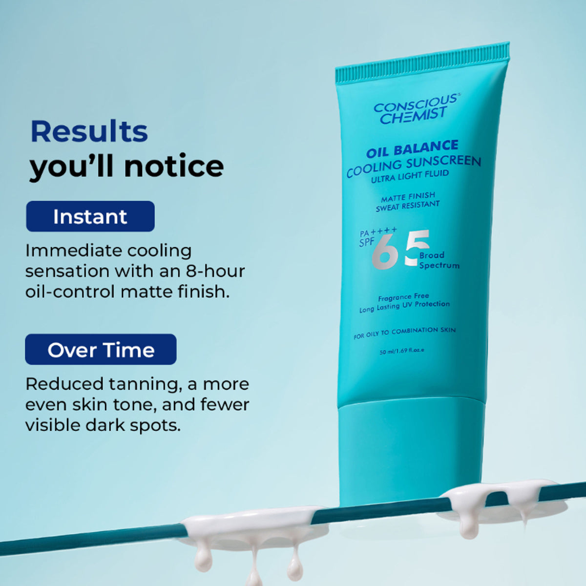 Conscious Chemist Oil Balance Cooling Sunscreen Ultra Light Fluid