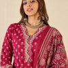 Dhiyona IE Women Floral Printed Regular V-Neck Kurta with Salwar & Dupatta