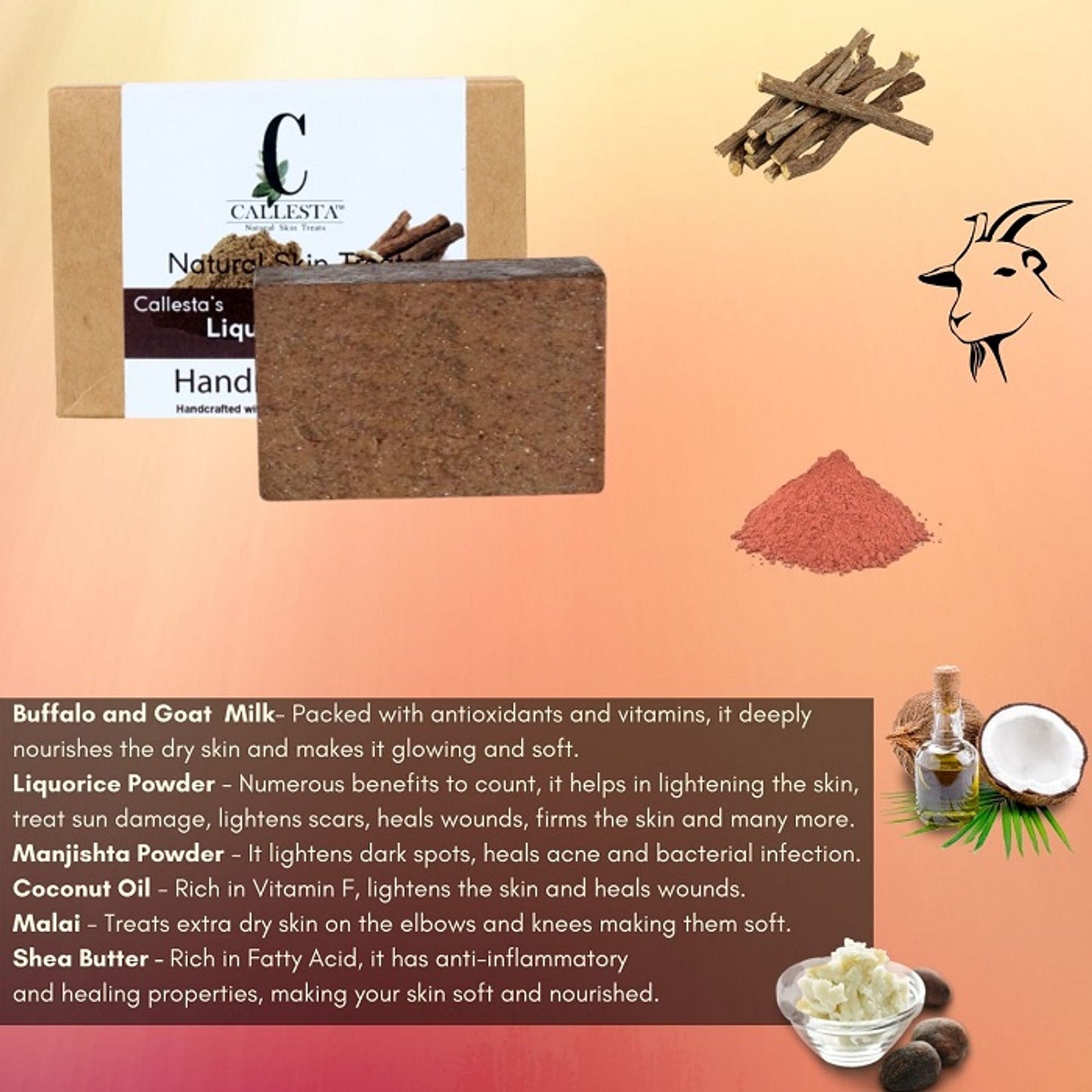 Callesta Liquorice Handmade Soap