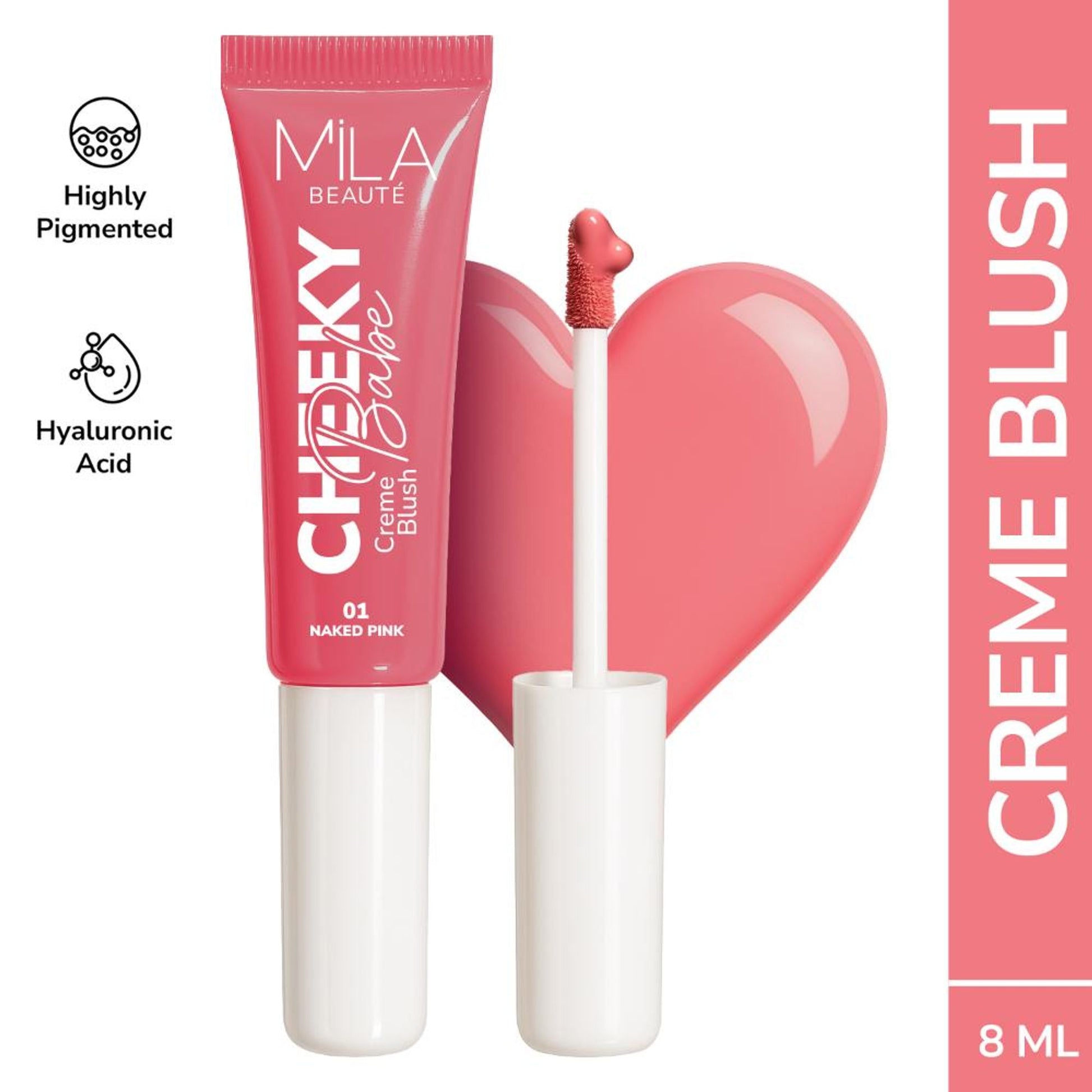 Mila Beaute Cheeky Babe Cream Blush - Naked Pink
