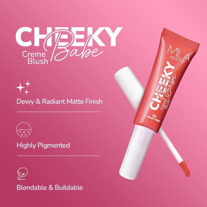 Mila Beaute Cheeky Babe Cream Blush - Peach Time