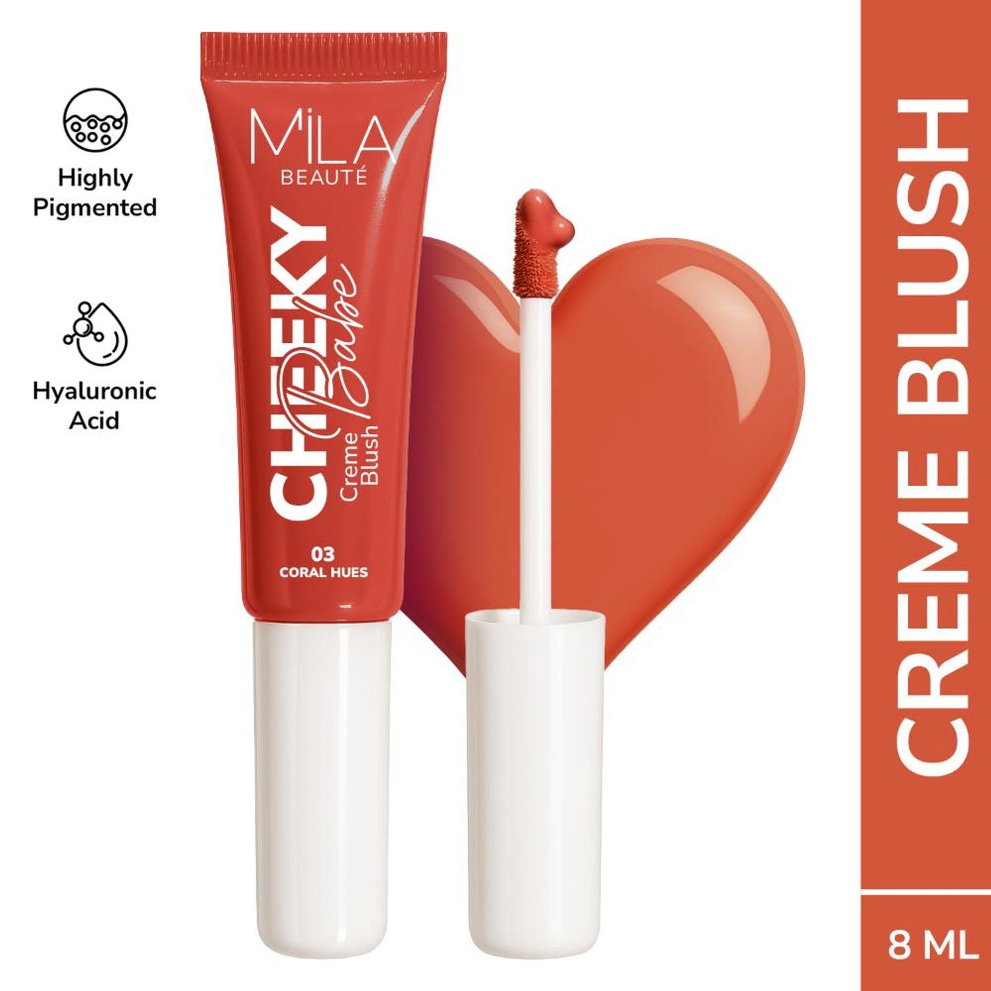 Mila Beaute Cheeky Babe Cream Blush - Coral Hues