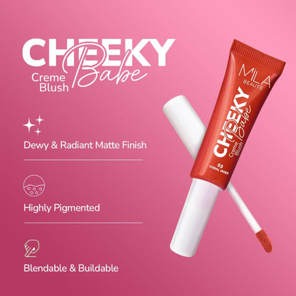 Mila Beaute Cheeky Babe Cream Blush - Coral Hues