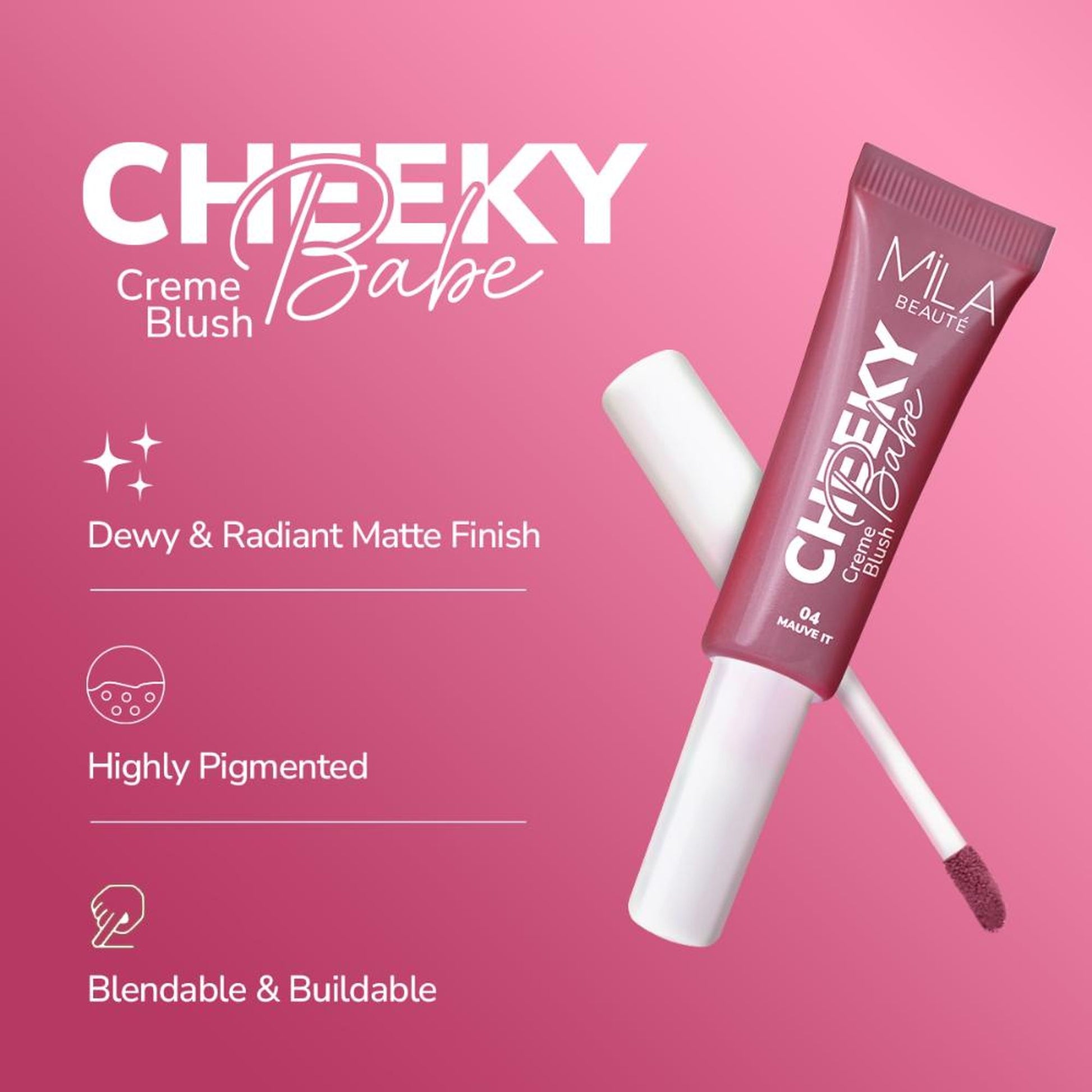 Mila Beaute Cheeky Babe Cream Blush - Mauve It