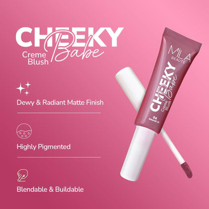 Mila Beaute Cheeky Babe Cream Blush - Mauve It