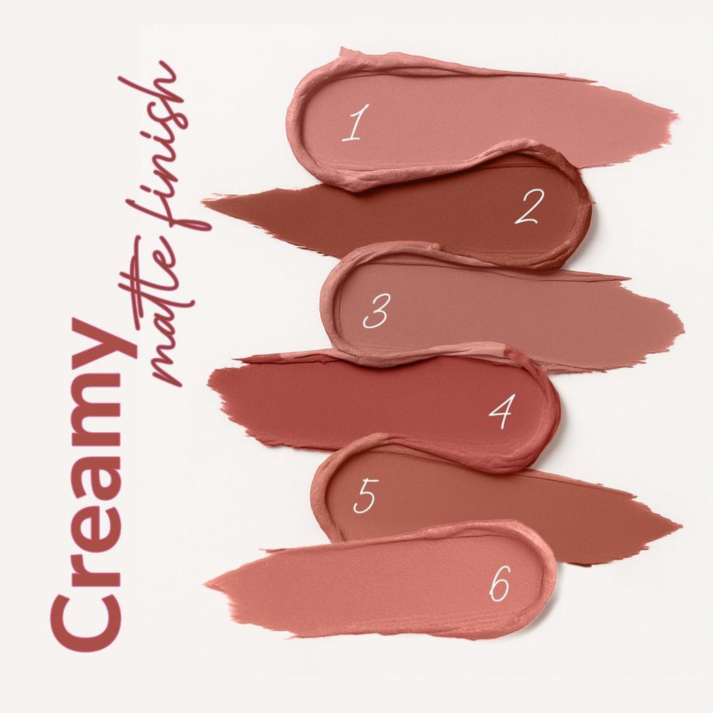 Mila Beaute Go Girl Lip Palette With Hyaluronic Acid & Pomegranate Extract - Nudes And Browns