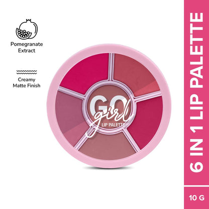 Mila Beaute Go Girl Lip Palette With Hyaluronic Acid & Pomegranate Extract - Pinks And Berries