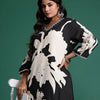Dhiyona IE Plus Size Floral Printed Beads & Stones Kurta with Salwar