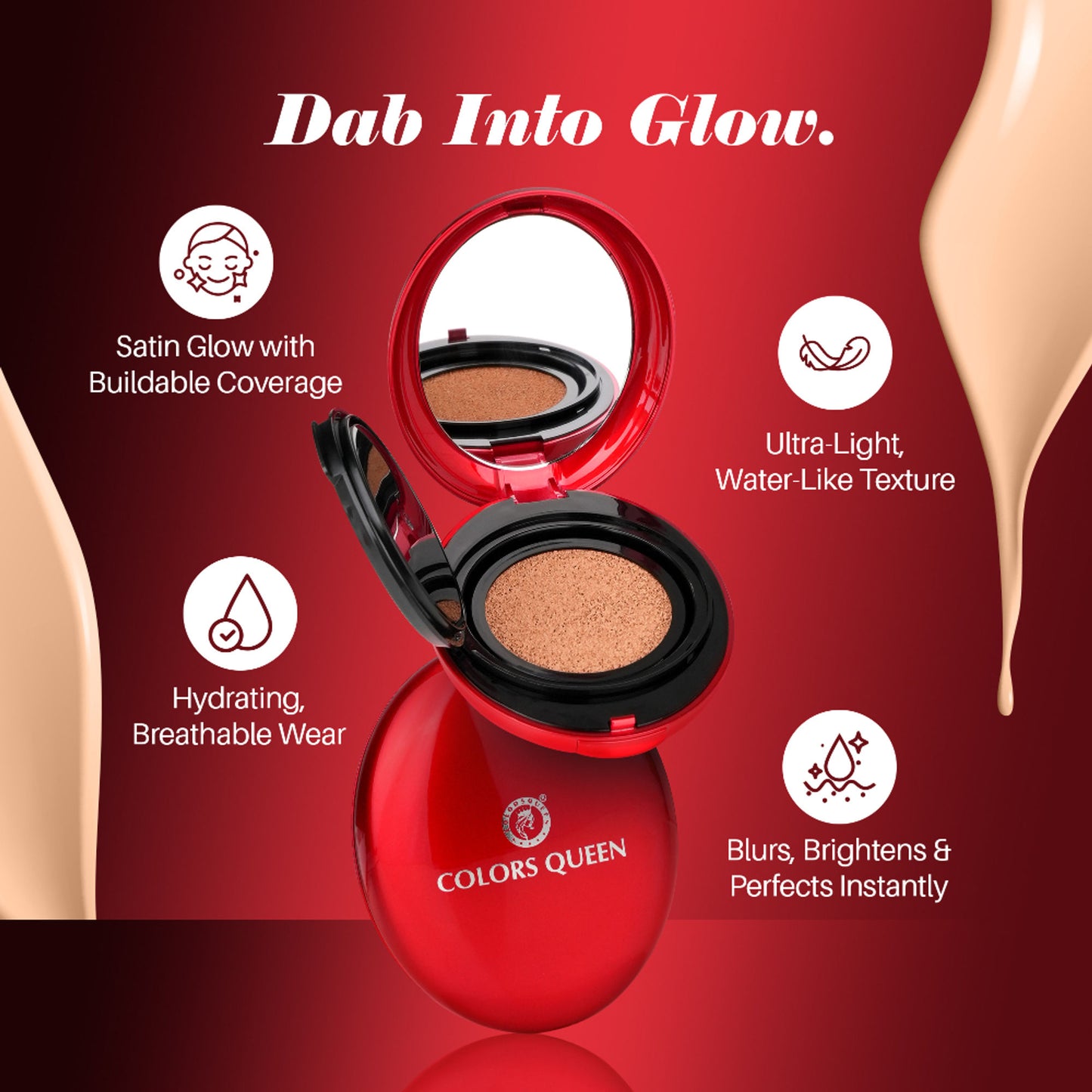 Colors Queen Mask Fit Red Cushion Foundation - Fair Ivory
