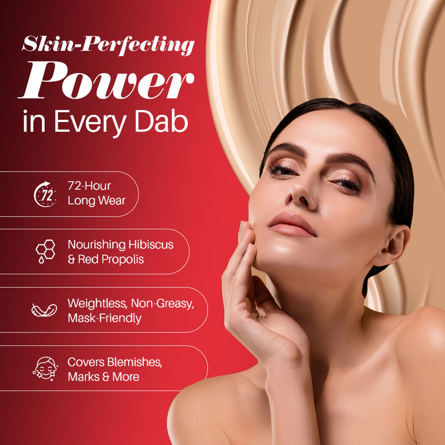 Colors Queen Mask Fit Red Cushion Foundation - Fair Ivory