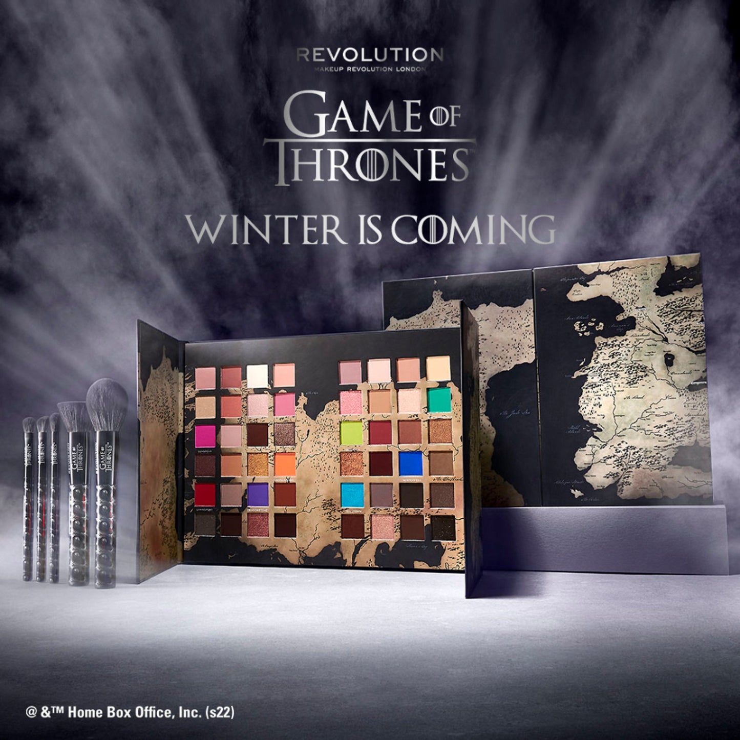 Makeup Revolution X Game Of Thrones Westeros Map Palette