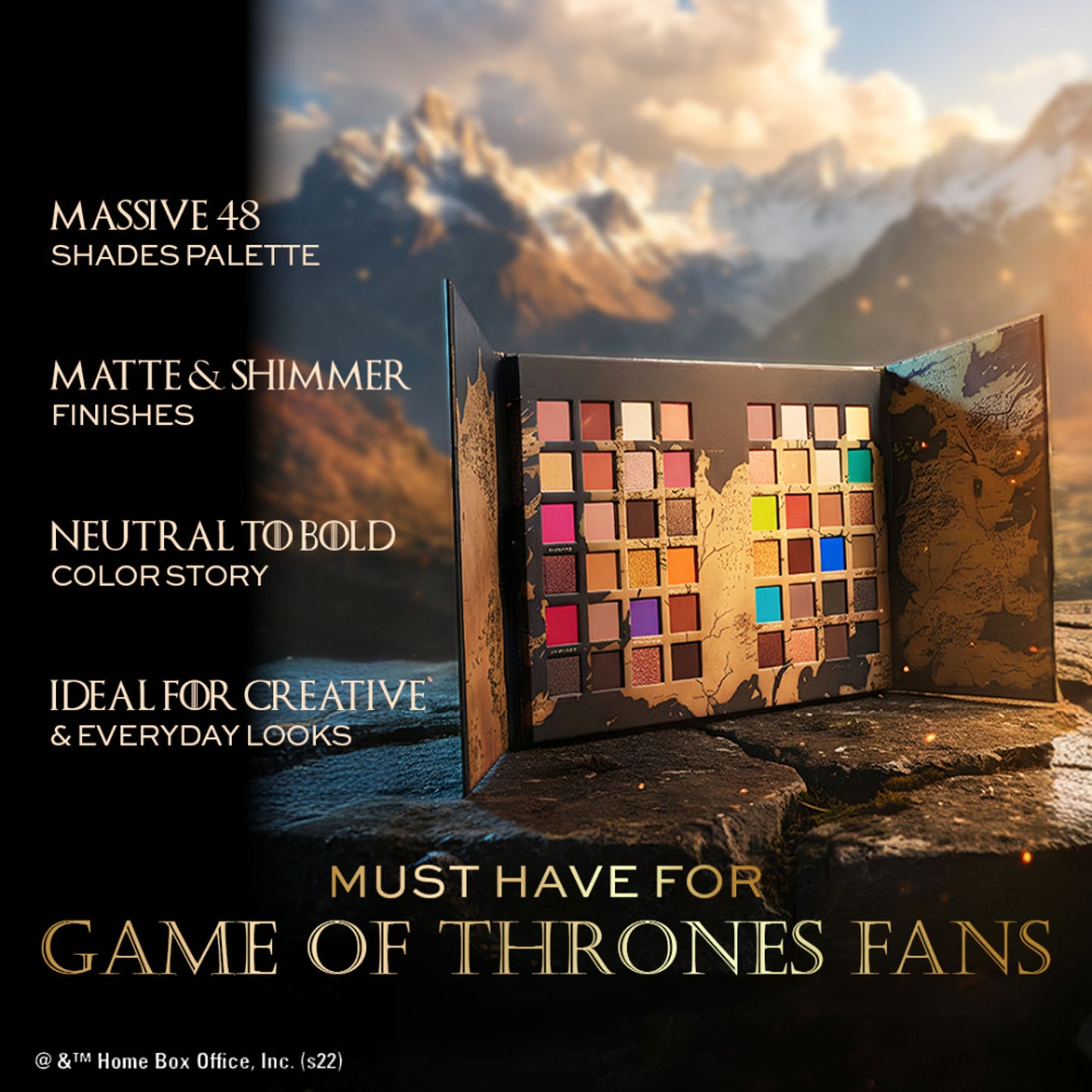 Makeup Revolution X Game Of Thrones Westeros Map Palette