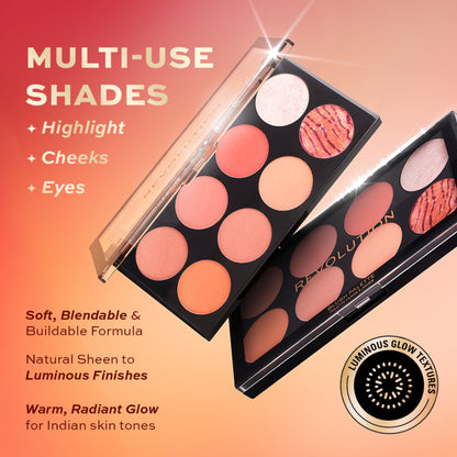 Makeup Revolution Ultra Blush and Contour Palette - Hot Spice