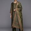 Dhiyona VA Women's Ethnic Motifs Printed Chanderi Silk Kurta with Trousers & With Dupatta