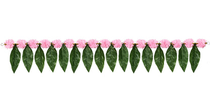Toran for Main Door Entrance, Handmade Mango Leaf Toran, Traditional Bandarwal for Festival, Pooja, Wedding & Home Decor, Artificial Leaf Door Hanging (42 x 5.5 Inches, Green)