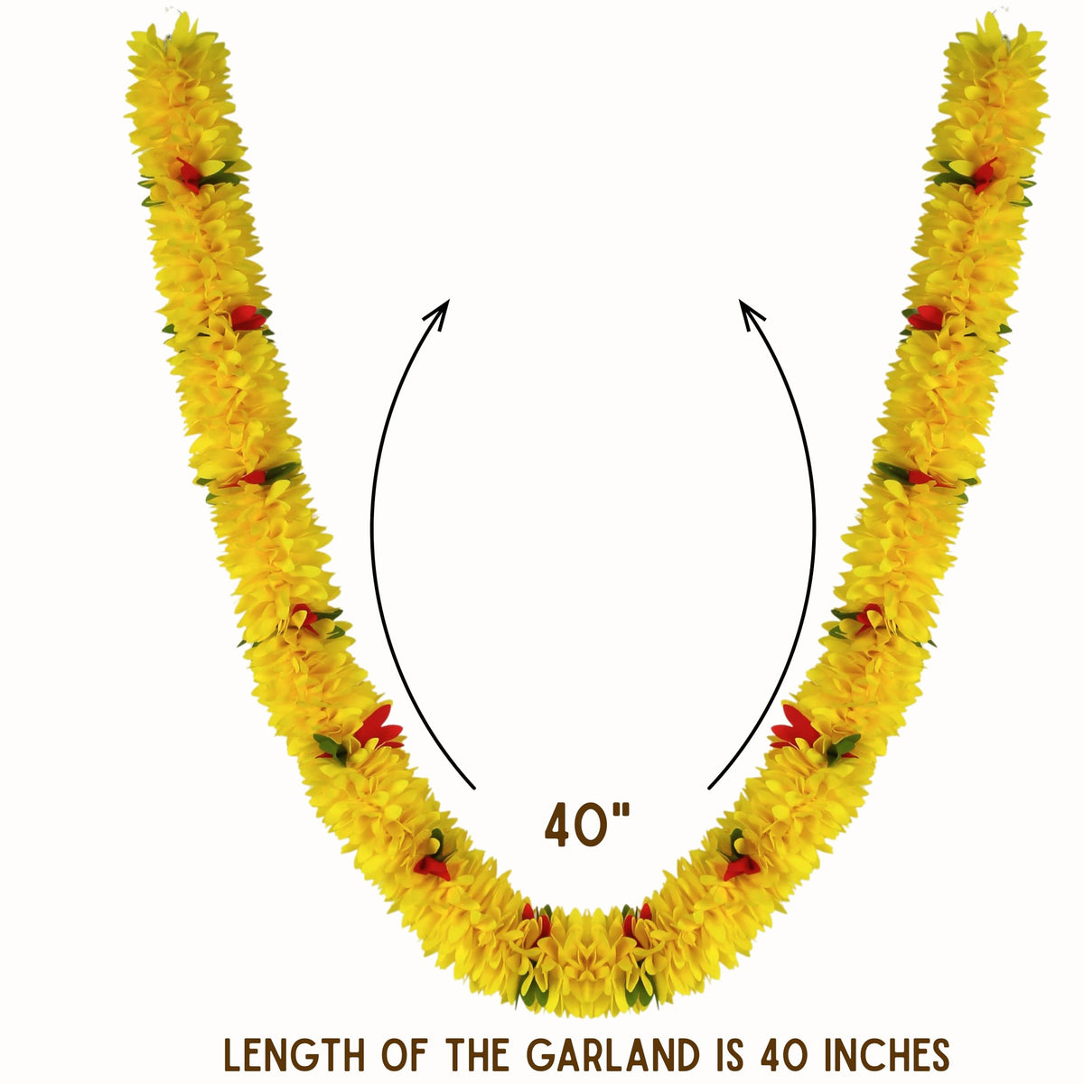 Garland for Photo Frame, Artificial Garland for Decoration,God Idol, Festivals, Home Decor, Varalakshmi, Diwali,Ugadi, Sankranti,Diwali Navaratri & Wedding (Yellow)