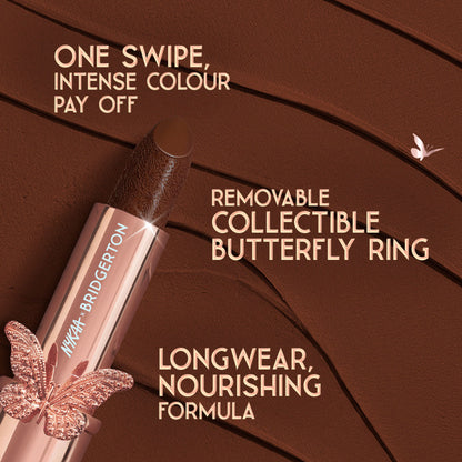 Nykaa Cosmetics X Bridgerton Creamy Matte Longwear Lipstick - Forbidden Love