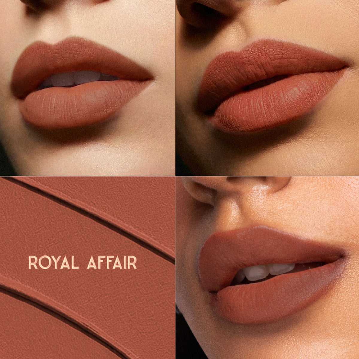 Nykaa Cosmetics Bridgerton Creamy Matte Lipstick in Royal Affair, deep red shade, with smooth texture and long-lasting finish.