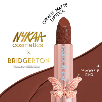 Nykaa Cosmetics X Bridgerton Creamy Matte Longwear Lipstick - Ballroom Belle