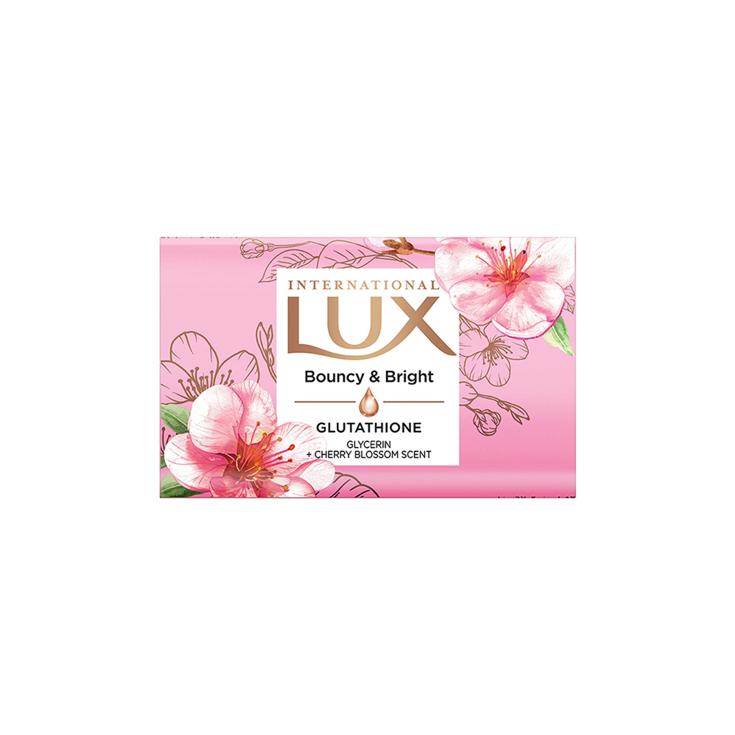 Lux International Bouncy & Bright Bathing Soap With Glutathione & Glycerin - Pack Of 4