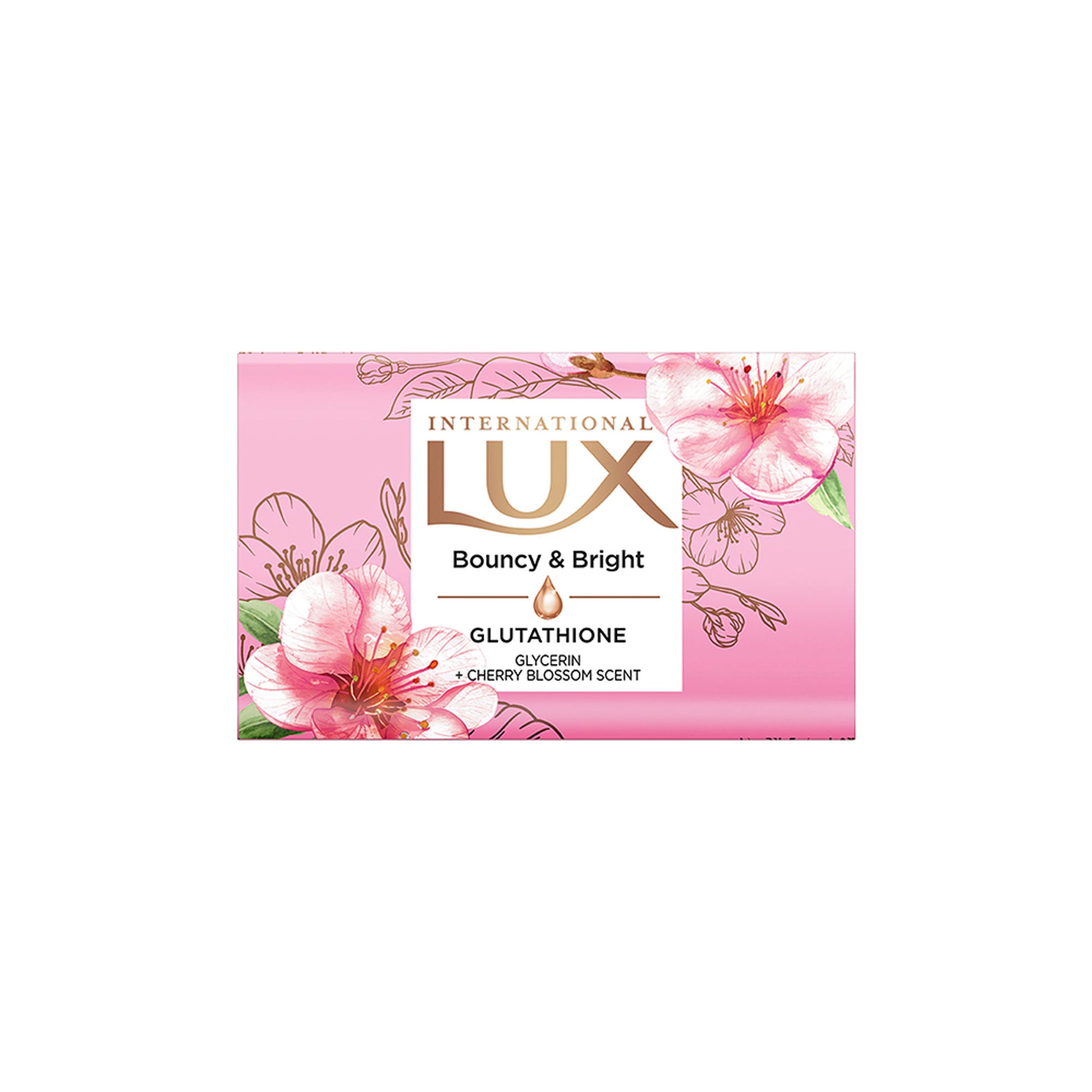 Lux International Bouncy & Bright Bathing Soap With Glutathione & Glycerin - Pack Of 4