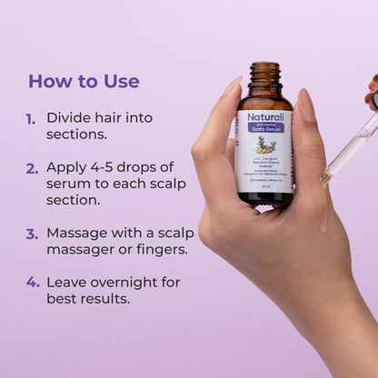 Naturali Anti-Hairfall Scalp Serum with Rosemary, Ginseng & Redensyl boosts Hair Growth