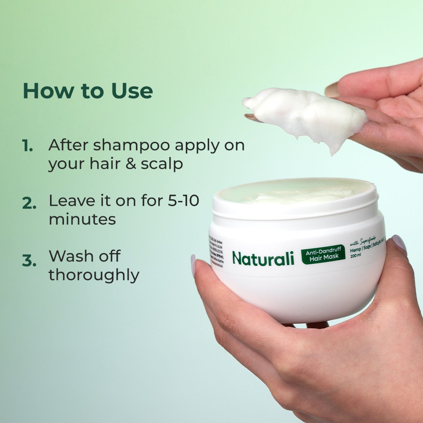 Naturali Anti-Dandruff Hair Mask With Hemp, Sage & Salicylic Acid
