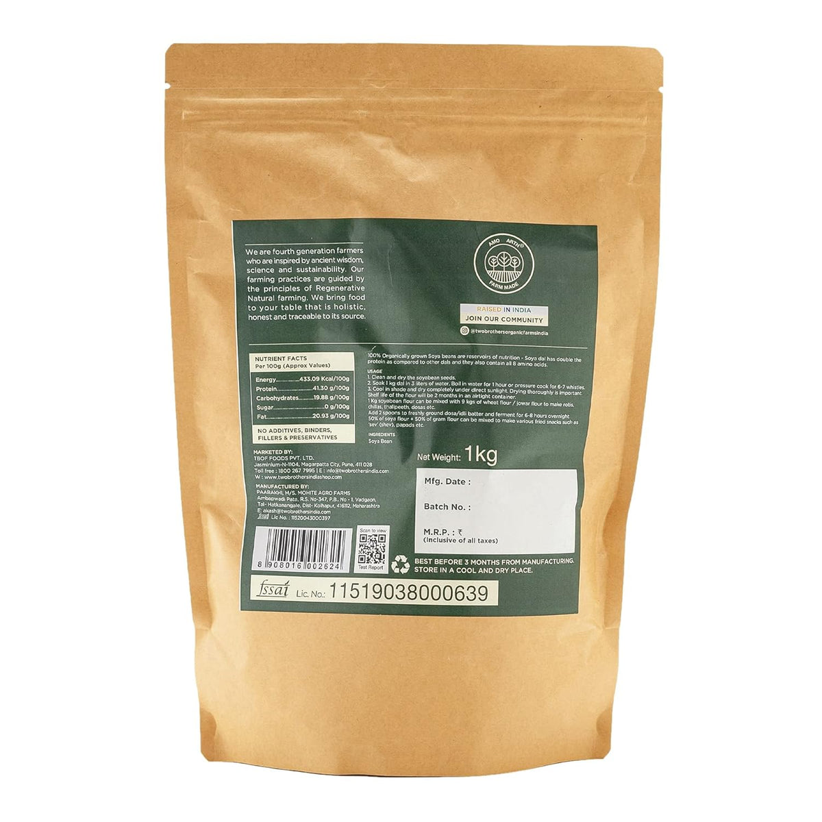 Two Brothers Organic Farm Whole Soya Beans