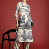 Dhiyona IE Printed Linen Kurta with Trousers