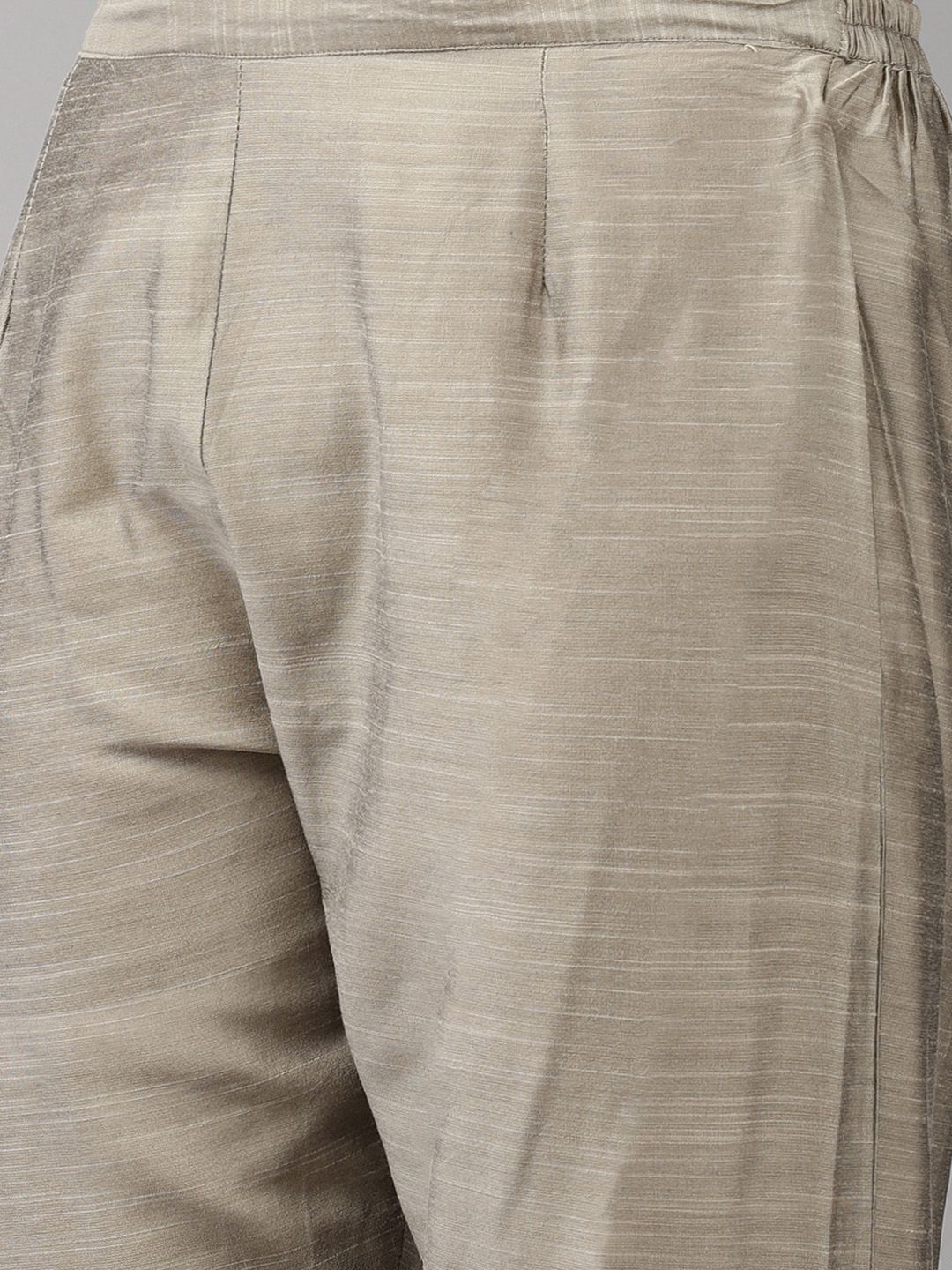 Indyancart IE Women Grey Gotta Patti Kurta with Trousers & With Dupatta