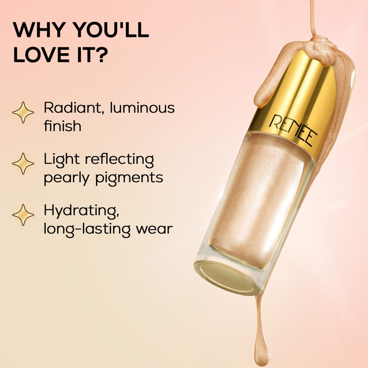 Renee Cosmetics You Are Glowing Liquid Highlighter - Golden Gleam