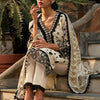 Dhiyona IE Floral Embroidered Regular Thread Work Pure Cotton Kurta with Trousers & Dupatta