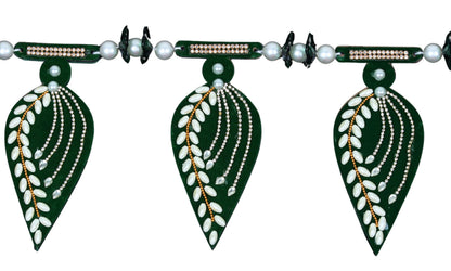 Toran for Main Door Entrance, Handmade Mango Leaf Toran, Traditional Bandarwal for Festival, Pooja, Wedding & Home Decor, Doorway Decorative Hanging (42 x 6 Inches, Green)