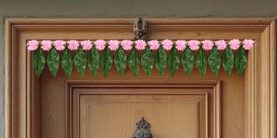 Toran for Main Door Entrance, Handmade Mango Leaf Toran, Traditional Bandarwal for Festival, Pooja, Wedding & Home Decor, Artificial Leaf Door Hanging (42 x 5.5 Inches, Green)