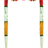 Toran for Main Door Entrance Rajnigandha with Roses Full Length Door Set Hanging,Bandarwal for Festival, Pooja Mandir & Wedding, Handmade Traditional Flower Hanging (72X32 inch)